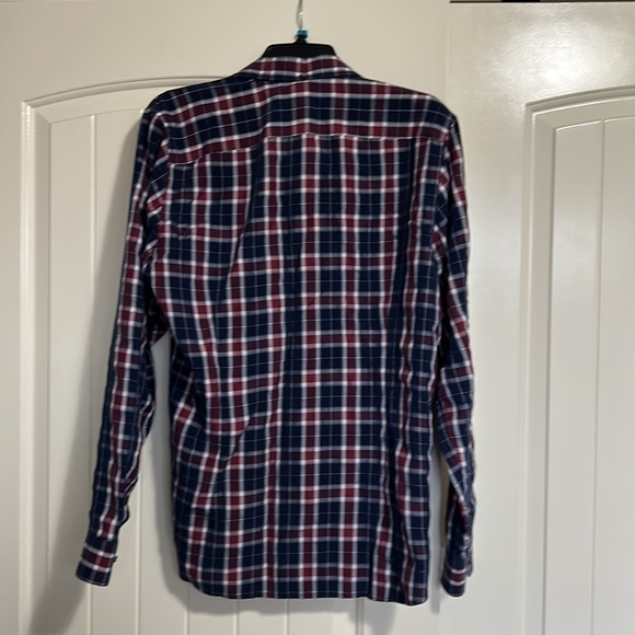 Ted Baker London Top Men Dogud Modern Slim Fit Plaid Sport Shirt Large - Picture 5 of 12